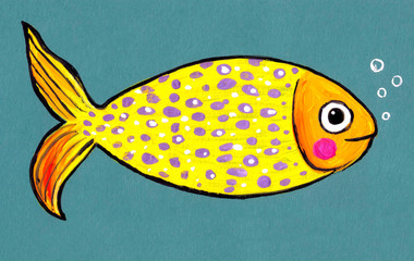 Детский рисунок ,,Рыбка,,. - 80157116