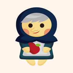 witch cartoon theme elements