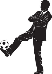 Soccer coach with ball