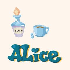 alice in wonderland theme elements