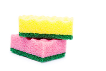 sponges on a white background