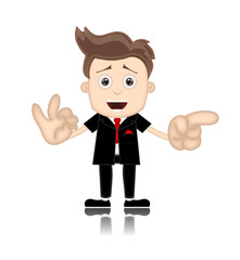 Ben Boy Friendly Business Man Manager Boss Cartoon Illustration