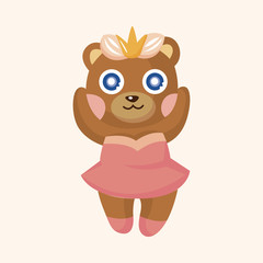 animal bear dancing cartoon theme elements