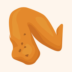 Fried foods theme chicken elements