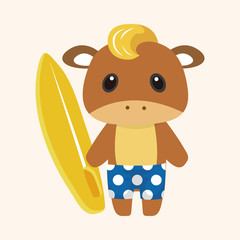 animal rattle summer cartoon theme elements