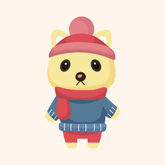 animal cat winter cartoon theme elements
