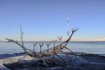 Photo sur Aluminium Arctique Front de mer de Reykjavik en Islande