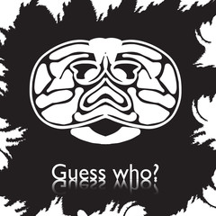 original face masks ancient gods, for tattoo and ancient amulets