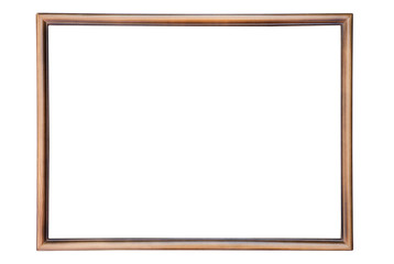 One wooden frame isolated on white background