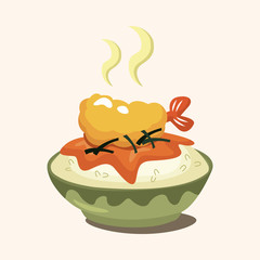 Shrimp meal theme elements