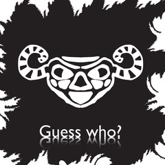 original face masks ancient gods, for tattoo and ancient amulets