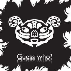 original face masks ancient gods, for tattoo and ancient amulets