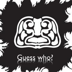 original face masks ancient gods, for tattoo and ancient amulets