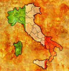 map of italy with administrative divisions
