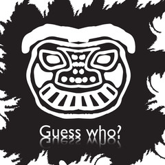 original face masks ancient gods, for tattoo and ancient amulets