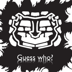 original face masks ancient gods, for tattoo and ancient amulets