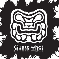 original face masks ancient gods, for tattoo and ancient amulets