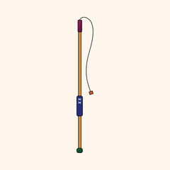 Fishing rods theme elements