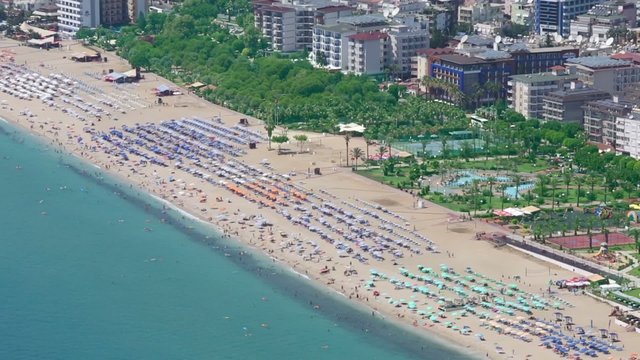 Cleopatra Beach in Alanya, Turkey, high angle view
