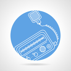 Radio transceiver round vector icon