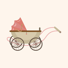 Fototapeta na wymiar Baby carriages theme elements