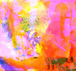 Naklejka premium Watercolor on Paper
