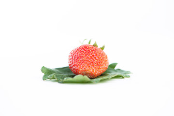 Strawberry on leaf