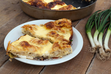 Homemade mushroom pie