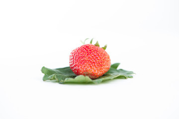 Strawberry on leaf