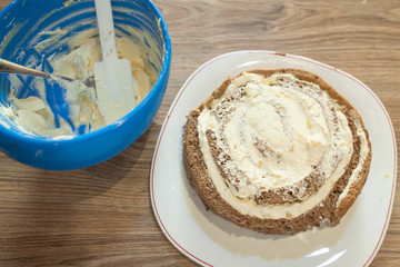 Preparing Pineapple Cake