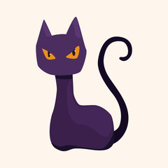 evil cat theme elements