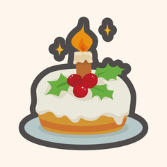 Christmas cake theme elements