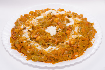 Tallarines gratinados.