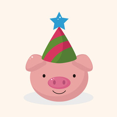 animal pig cartoon theme elements