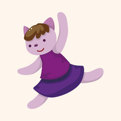 animal dancing cartoon theme elements