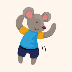 animal dancing cartoon theme elements