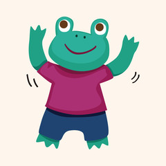 animal dancing cartoon theme elements