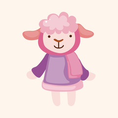 animal winter cartoon theme elements
