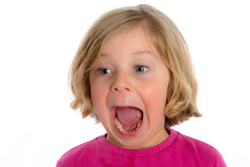 little funny jubilating girl