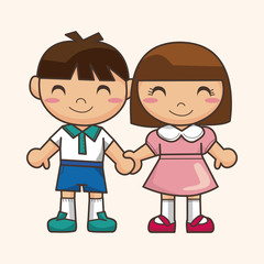 Valentine's day couple theme elements
