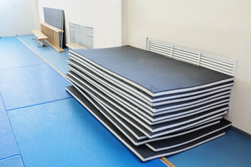 Gymnastics mat in a sports hall