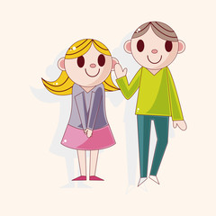 Valentine's day couple theme elements