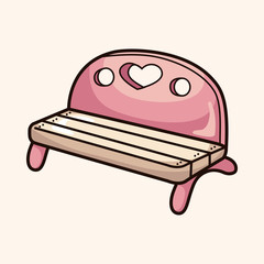 Amusement park chair theme elements