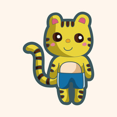 animal summer cartoon theme elements