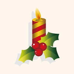 Christmas candle theme elements