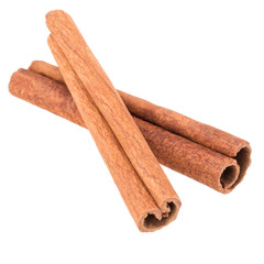 cinnamon stick spice isolated on white background closeup