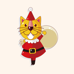 animal cartoon christmas style theme elements