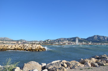 Fototapeta na wymiar Marseille, 8 eme arrondissement, panorama