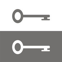 Icono llave antigua BN