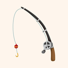 Fishing rods theme elements - 80167571